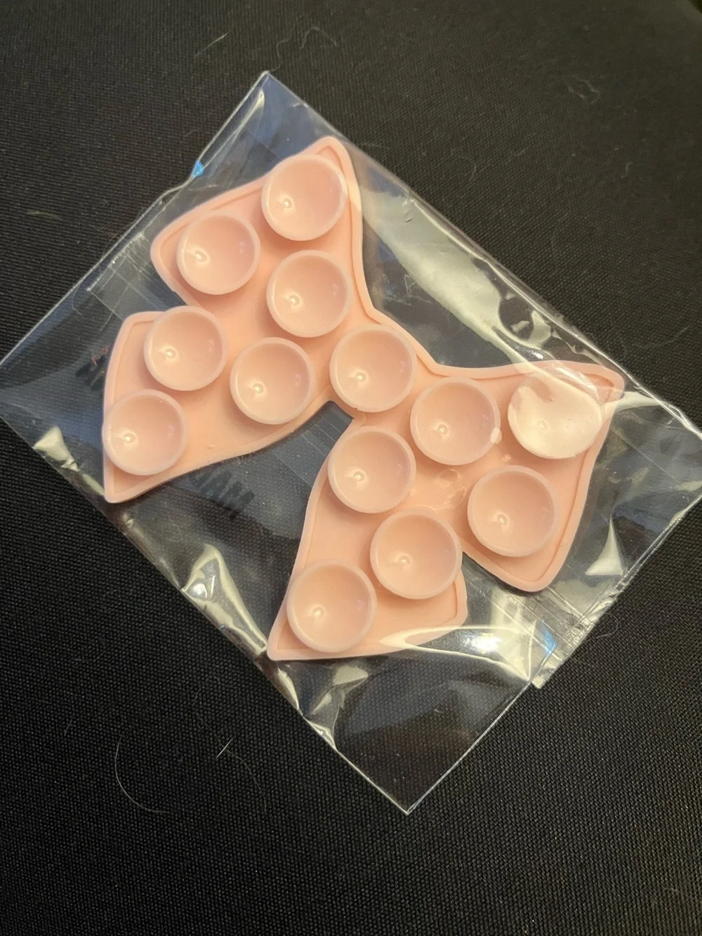 Pink Bow Phone Grip Sticker Adhesive Mount